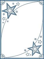 Star frame border design vector