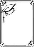 Graduation frame border design vector