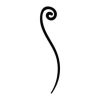 Calligraphic design element. illustration. Black and white. vector