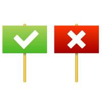 Positive or negative posters. illustration. Select yes and no check boxes. illustration vector