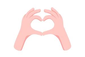 Hands fold the shape of a heart vector