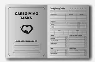 Caregiver Checklist Daily Log Sheet vector
