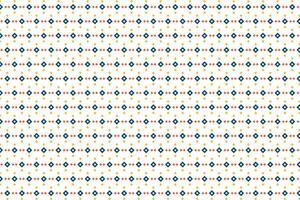 Seamless pattern with geometric shapes, smileys, and zigzags on white background. vector