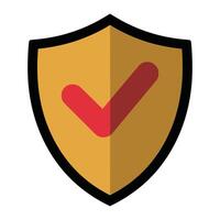 Secure Shield Icon with a Checkmark vector