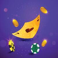 A card with tokens Game Background vector