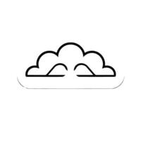 Cloud Line Art. Minimalist Nature . Simple Clean Graphic for Weather Sky and Nature Themes. Perfect for Websites Apps and Prints. vector