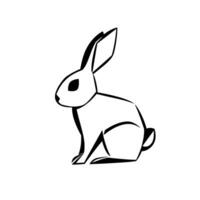 Elegant Line Art Rabbit. A Minimalist Nature . Perfect for nature lovers animal enthusiasts and graphic designers seeking a simple elegant . vector