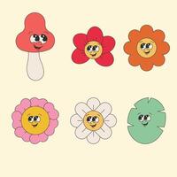 retro character spring vector