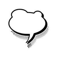 Minimalist Chat Bubble with Shadow for Logos vector