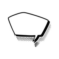 Blank Dialogue Bubble with Outline Shadow for Posters vector