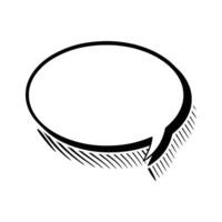 Elegant Line Art Thought Bubble with Shadow vector