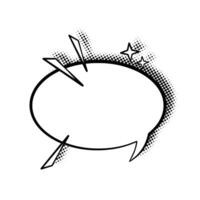 Simple Dialogue Bubble with Halftone Shadow Illustration vector