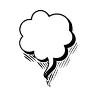 Modern Dialogue Bubble with Outline Shadow Illustration vector