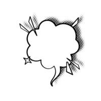 Clean Dialogue Bubble with Halftone Shadow Graphic vector