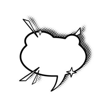 Minimalist Speech Bubble with Halftone Shadow for Design vector