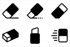 eraser icon set vector