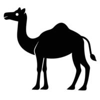 Camel Silhouette Art Icon with Artistic Shape vector