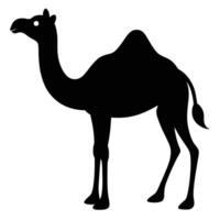 Camel Silhouette Art Icon in Simple Design vector