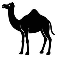Camel Silhouette Art Icon with Classic Profile vector