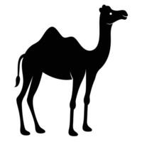 Camel Silhouette Art Icon with Classic Outline vector