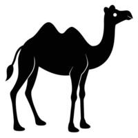 Camel Silhouette Art Icon in Strong Profile vector