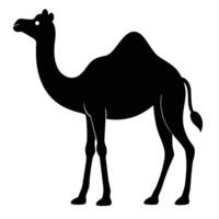 Camel Silhouette Art Icon in Abstract Style vector