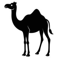 Camel Silhouette Art Icon in Elegant Shape vector