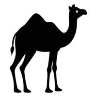 Camel Silhouette Art Icon with Simple Profile vector
