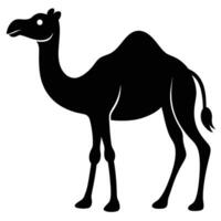Camel Silhouette Art Icon in Classic Shape vector