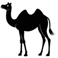 Camel Silhouette Art Icon in Strong Form vector