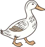 A cartoon duck on a white background vector