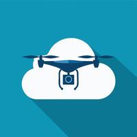 a Cloud with Drone design vector