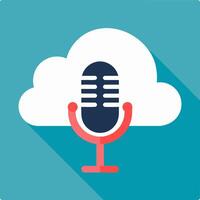 a Cloud with Microphone vector