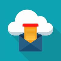 A Cloud with Mailbox vector