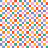 Modern geometric repeat design, cute bright retro color palette. vector