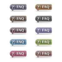 FAQ Symbols with Question Mark vector