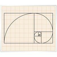 Graph paper with golden ratio vector