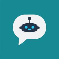 Chat Bubble with Chatbot Symbol design vector