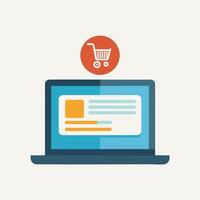 Checkout Icon with Cart vector