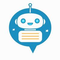 Chat Bubble with Chatbot Symbol vector