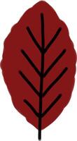 a red leaf with black lines on it vector