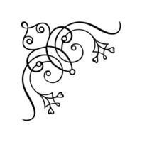 decorative element filigree calligraphy for design and decoration vector