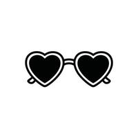 A pair of sunglasses with hearts on them vector