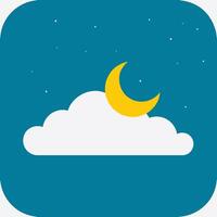 Cloud with Crescent Moon Lailatul Qadar Night vector