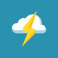 Cloud with Lightning design vector