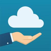 Cloud with Hand design vector