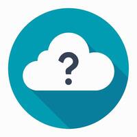 Cloud with Question Mark Cartoon vector