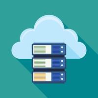 Cloud with Server Box vector