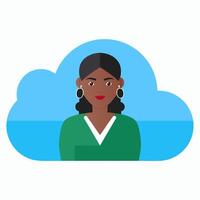 Cloud with User or Avatar vector