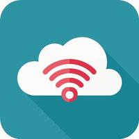 Cloud with Wifi or Signal vector